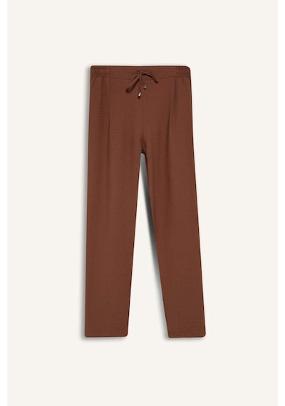 DeFacto 	Jogger Pantolon Keten Görünümlü Cepli Yüksek Bel Düz Paça R0433AZ25SPBN519