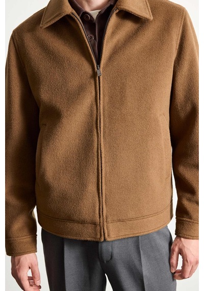 Defacto Regular Fit Polo Yaka Astarlı Fermuarlı Kaşe Mont H2629ax26aubn136 Kahve-bn136