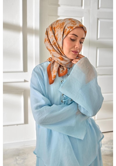 Silk Home Velora Eşarp 161001-11 Taba, Gümüş, Gri
