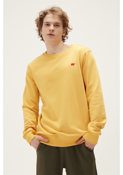 Bad Bear Round Crewneck Erkek Sweatshirt-25281 Sarı