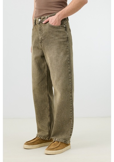 Antioch Relax Fit Erkek Jean Haki