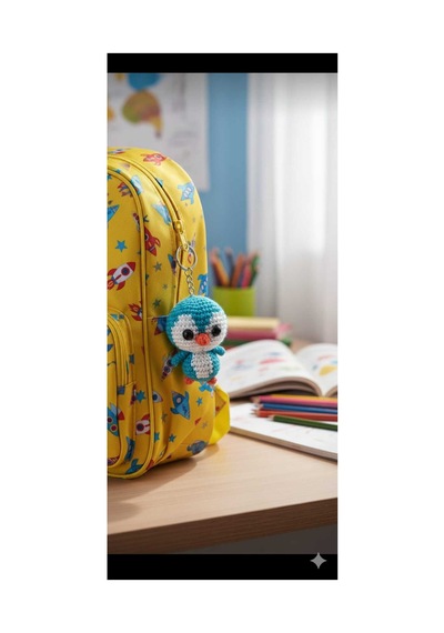 Bdphome Amigurumi Penguen Anahtarlık Mavi