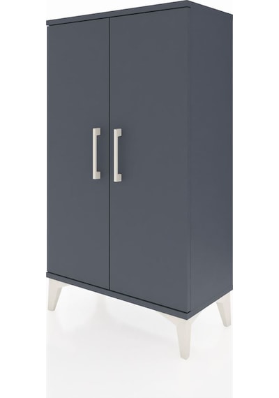 Arges Komodin 2 Raflı 2 Kapaklı 60x30x106 Antrasit-antrasit Antrasit