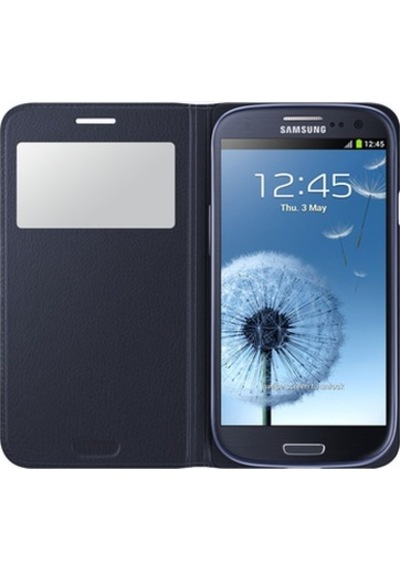 Samsung S3 Neo S-view Kılıf Indigo Mavi Ef-cı930blegww