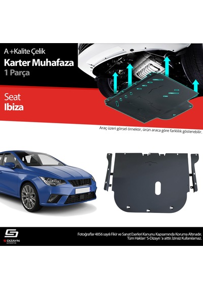 S-dizayn Seat Ibiza Çelik Karter Muhafaza Koruma 2017 Üzeri A+ Kalite