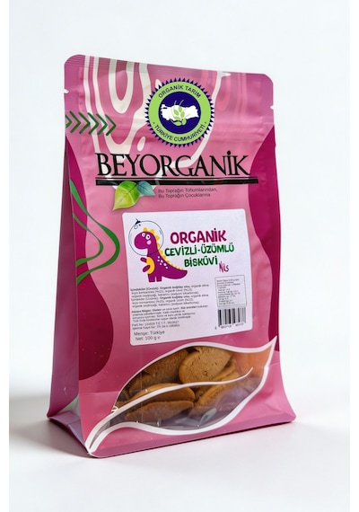Organik Cevizli Üzümlü Bisküvi Miks 100gr