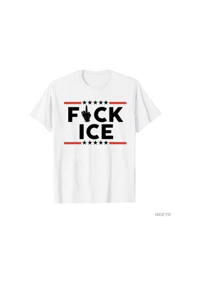 Flood Of Style Komik F Ice No Human Yasadışı Değil Erkekler Kadınlar İçin T-shirt % 100% Pamuklu T Shirt Kıs Beyaz