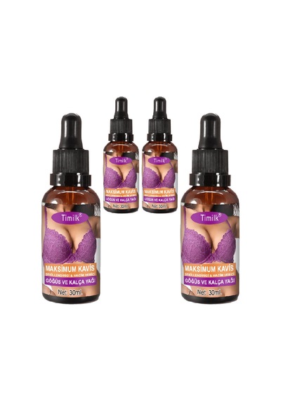 Timilk Maxcuve 4 Adet Kadınların Göğüslerine Özel Tasarlanmış İrisıkı Günlük Şekillendiricimasaj Yağı 30ml