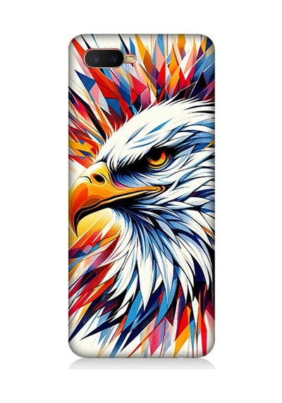 Oppo Rx 17 Neo Uyumlu Renkli Kartal Sıçrayışı Desenli Silikon Kılıf Çok Renkli