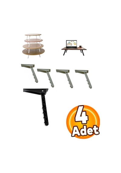 Yer Sofrası Ayağı Katlanır Ayak 4 Adet Sofra Ve Sini Montaj Ayakları Plastik 17 X 12 Çok Renkli Tr Diğer