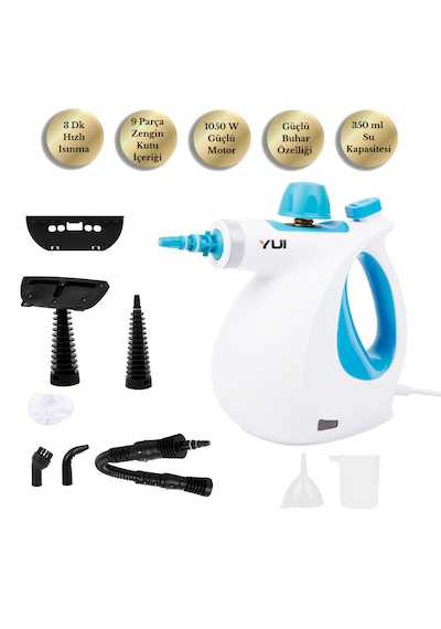 Yui NV602 Mini Steam Cleaner Çok Fonksiyonlu 9 Parça Buharlı Temizlik