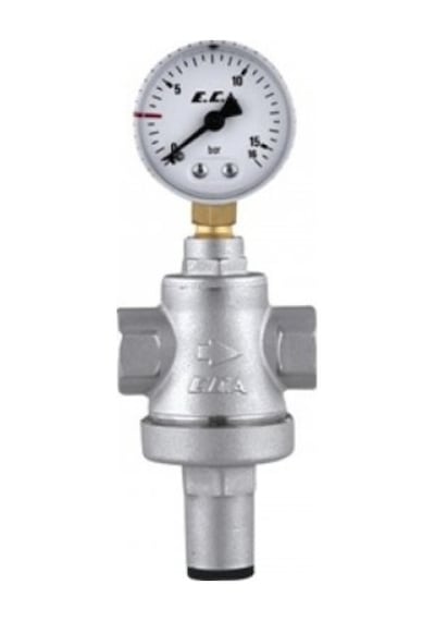 Eca 1/2 Manometreli Basınç Düşürücü Valf Pistonlu 602111005
