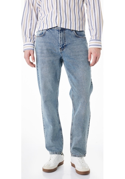 Koton Pamuklu Normal Bel Vintage Straight Jean Pantolon Petrol 6sam40263nd