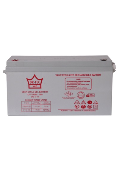 Ortec 12v 150ah Solar Sistem Jel Akü