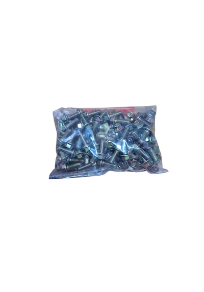 M6x16 Altıgen Başlı Flanşlı Civata Galvaniz Kaplama Sarı Renk 100 Adet 16mm 6 x 16 MM