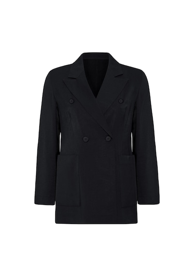 Antioch Kruvaze Kadın Blazer Ceket Siyah