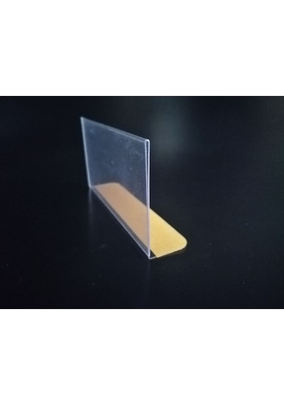 10 Adet Pvc Etiketlik 10 x 5 CM Raf Önü Siperli Ürün İsimlik Fiyatlık