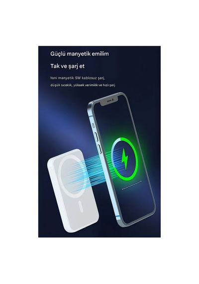 Magsafe 10000 Mah Powerbank Taşınabilir Kablosuz Şarj Cihazı Iphone Uyumlu Wireless