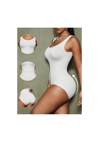 Mistirik Morcia Model Kalın Askılı Seamless Toparlayıcı Ve Sıkılaştırıcı Çıtçıtlı Zıbın Korse Beyaz Renk
