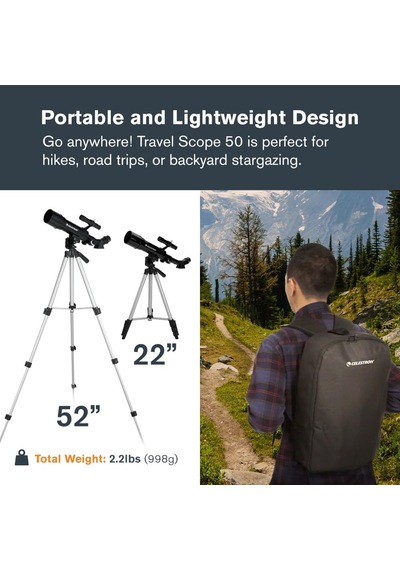 21038 Travel Scope 50 Portable Teleskop