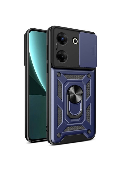 Teleplus Tecno Camon 20 Pro 5g Kılıf Magnetik Standlı Kamera Korumalı Slide Sürgülü Cover Kapak
