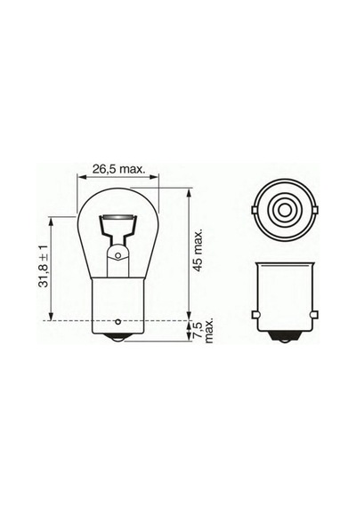 Bosch  1987302811 Sinyal Ampülü 12V 21 W 93 Tek Duy P2 10 Lu Paket