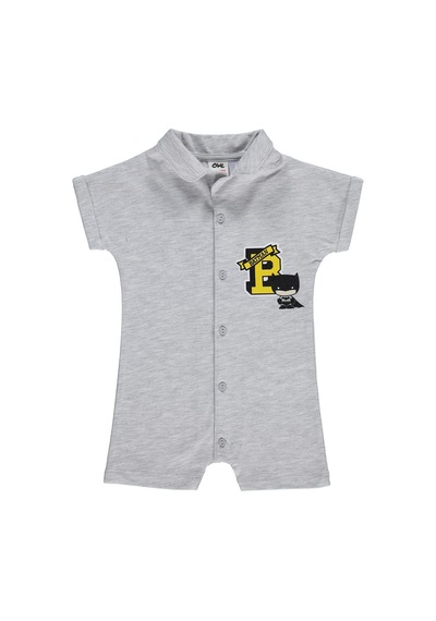 Civil Baby Batman Baskılı 6-18 Ay Tulum - Gri Karmelanj