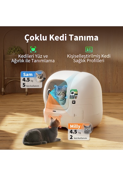 Petkit Purobot Max Pro 2 Akıllı Kedi Tuvaleti Resmi Distribütör Garantili