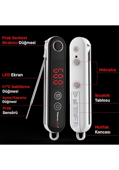 Thermopro Tp18s Daldırma/saplama Izgara/barbekü/mangal Et Gıda Ölçme Pişirme Termometresi