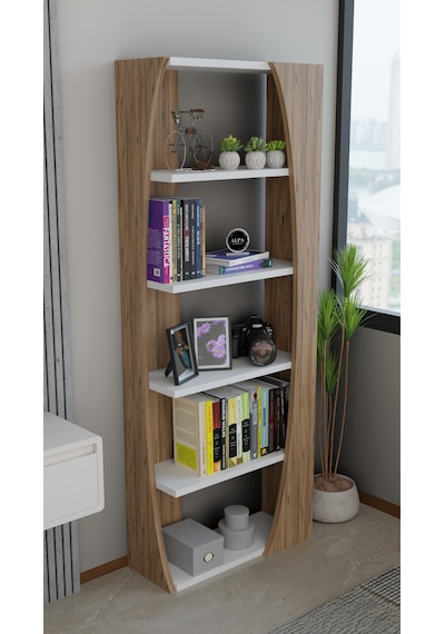 Alpa Ev Mobilya 6'lı Duvar Rafı 50 CM Kitaplık Salon Duvar Rafı Kitaplık Düzenleyici Raf