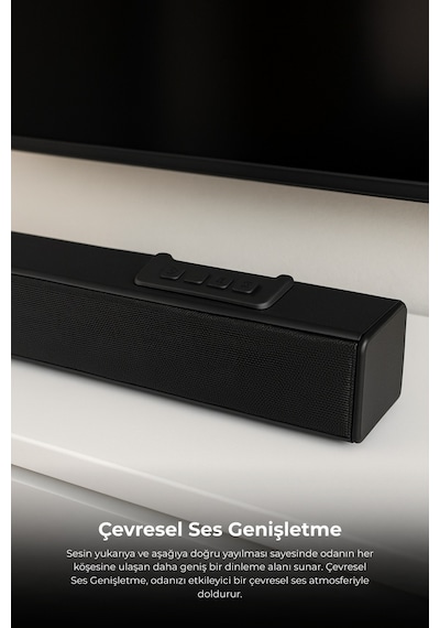 Onvec Harmony 2.1 Kanal Soundbar Bluetooth 5.3 Hdmı Arc Usb Optik Girişli Kablolu Subwoofer Ev Sinema Hoparlör Sistemi