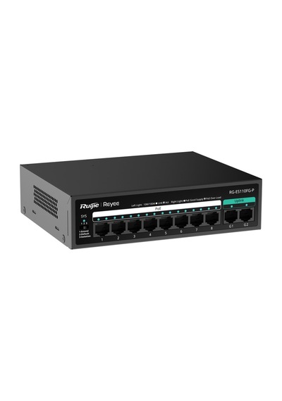 Ruijie-reyee Rg-es110fg-p 8xfe+2xge F.gigabit 110w Poe Switch