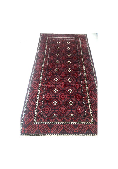40 Yıllık Antik İran Baluch El Dokuması Yün Halı 255x135cm 3.39m2 Teşhir Ürün