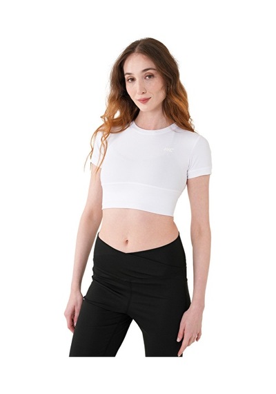 Musclecloth Aura Cross Crop T-shirt Beyaz