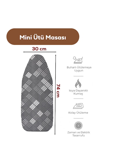 Porsima 15120-4 Smart Mini Seyahat Portatif Katlanabilir Ayaklı Ütü Masası Çok Renkli