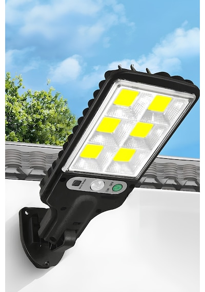 Markafox Solar Güneş Enerjili Led Bahçe Aydınlatması 120 Ledli 3 Modlu Hareket Sensörlü Su Geçirmez Lambası