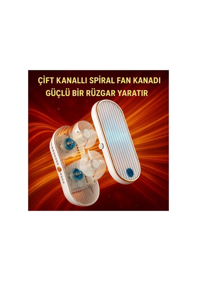 Taşınabilir Fan Usb Şarjlı, Dijital Kontrollü, Yüksek Performanslı Soğutma Kapalı Ve Açık Alanlar Beyaz - 737582599