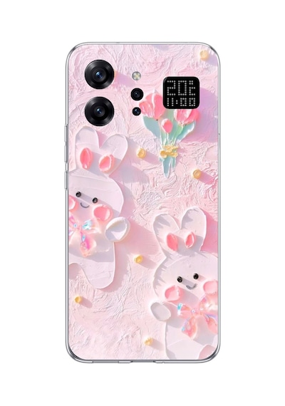 Infinix Note 60 Ultra Uyumlu Sevimli Tavşanlar Baskılı Silikon Kılıf
