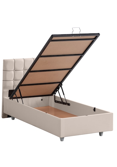 Tavira Tek Kişilik Baza Başlık Letto Yatak Seti - Krem 90 x 190