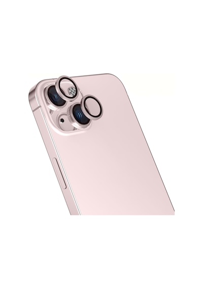 Apple Uyumlu iPhone 15 Zore Mikro Kamera Lens Koruyucu Pembe