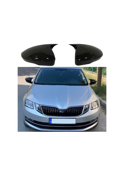 Skoda Octavia 2013-2020 Uyumlu Yarasa Ayna Kapağı İthal Pianoblack Abs Plastik A+ Kalite