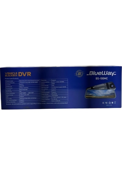 Blueway Bs-100mc Araç İçi Kayıt Kamerası Ön-arka Profesyonel Ön 1920x1080 - Arka 1280x720 Wifi 7"