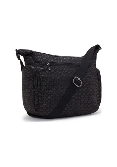 Kipling Kıplıng Gabb Orta Boy Omuz Çantası Siyah Sıgnature Emb Siyah