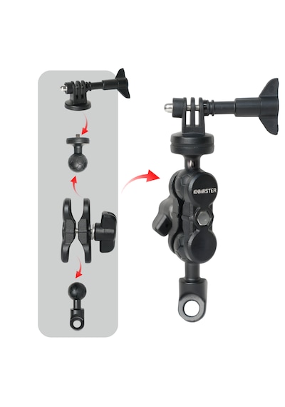 Knmaster Mc110 Ayna Dibi Bağlantılı 360 Ayarlanabilir Kamera Tutucu Aparat 15 Cm