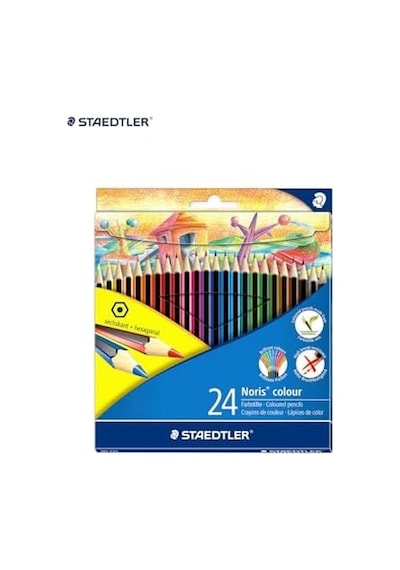 Noris Colour Kuru Boya Kalemi, 24 Renk, Altıgen Biçim 0