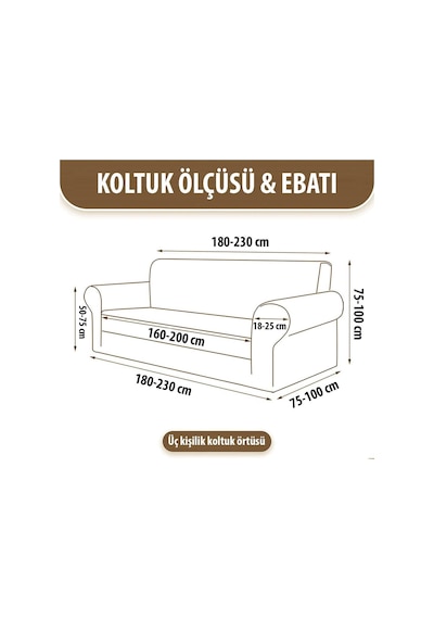 Jakarlı Sehra Desen 3 Kişilik Lastikli Koltuk Kılıfı Çekyat Koltuk Örtüsü Streç Esnek Kanepe Kılıfı Mint 18 Diğer