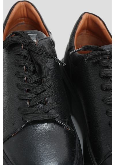 Lufian Tommy Erkek Deri Sneaker Ayakkabı 111230177100100 Siyah