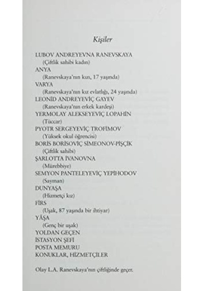 Vişne Bahçesi: Modern Klasikler Dizisi - 76
