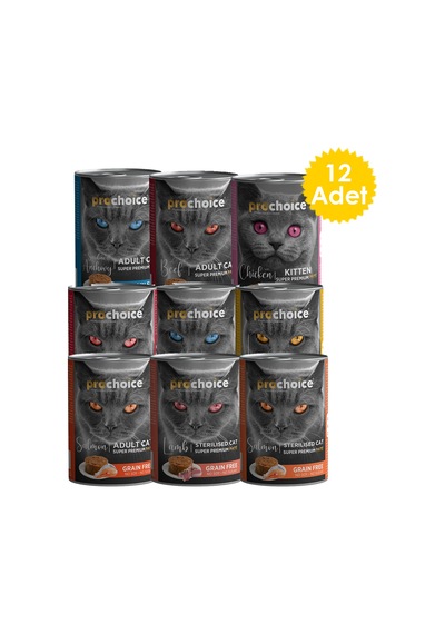 Prochoice Karışık Pate Konserve Yetişkin Kedi Maması 12 x 400 G
