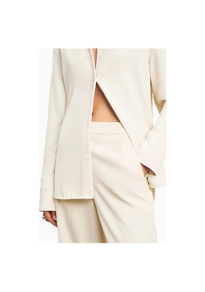 Because Of Alice Effortless Wide Leg Trousers Geniş Paça Dökümlü Kadın Pantolon Krem